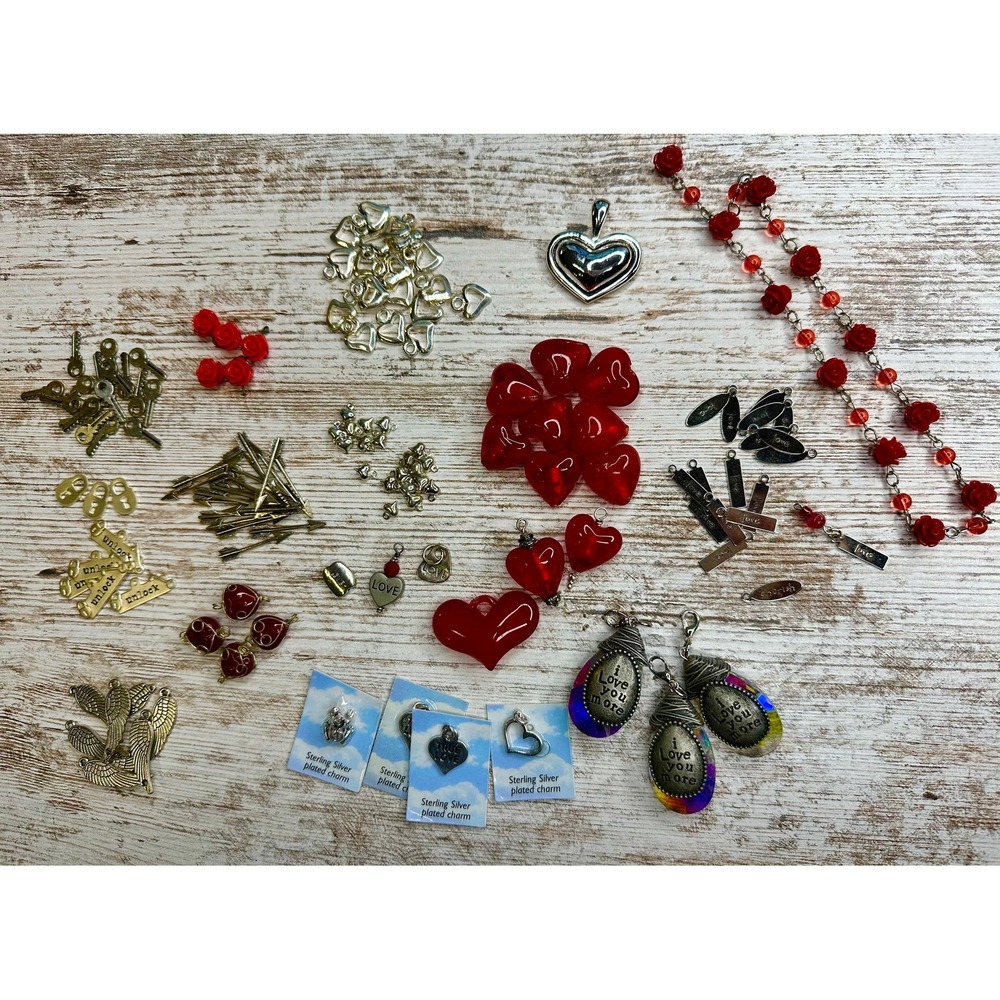 Heart Jewelry Making Bundle‎ Valentines Day Lot